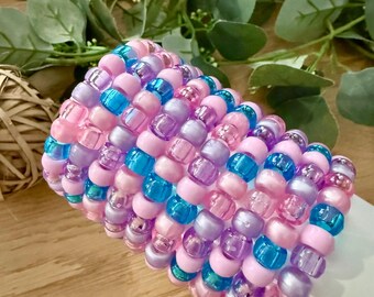 Enchanted Mermaid Stackable Bracelets - Set of 3 - Stretchy, No Clasp Design