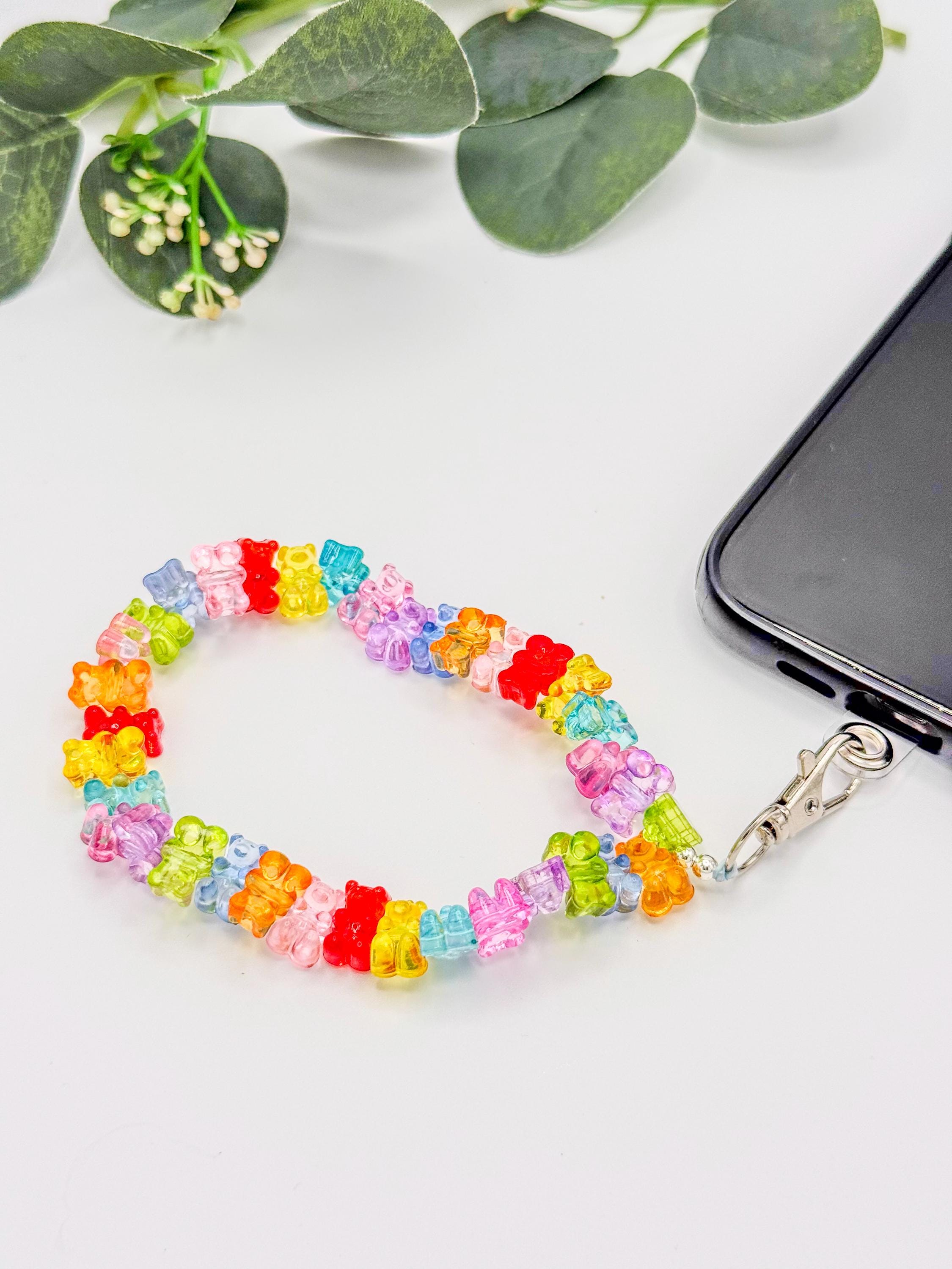 Phone Wristlet Silicone Beaded Phone Wrist Strap - Elastic Lanyard - View #5