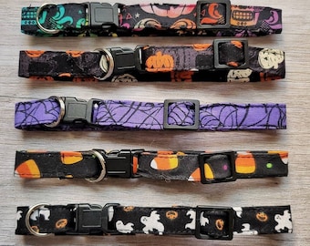 4 Pieces Halloween Cat Collar Breakaway Cat Collars with Bell and Removable Flowers Pumpkin Ghost Dog Collars Quick Release Adjustable Pet Collar with Spider Bat Accessories for Cat Halloween Party 4 Pieces Halloween Cat Collar Breakaway Cat Collars with Bell and Removable Flowers Pumpkin Ghost Dog Collars Quick Release Adjustable Pet Collar with Spider Bat Accessories for Cat Halloween Party
