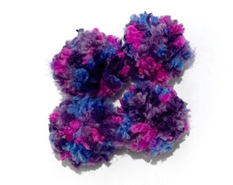 Pom Pom Ball Cattoys Set of 4 Berry Puffs, No Catnip Bell Options, Kitten Toys, Cat s, Yarn Ball Cat Toys