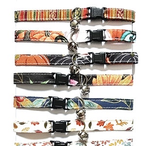 Fallen Ausreißer-Katzenhalsband mit Glocke, wählen Sie ein Muster, Kätzchen bis große Katzengrößen, Ausreißer-Katzenhalsbänder, kleine Kätzchen-Halsbänder