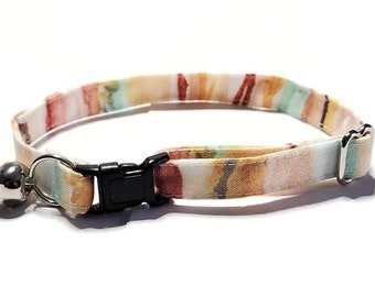 Breakaway Cat Collar "Southwest Desert", Kitten Collar Size Available, Cute Cat Collar, Quick Release Safety Cat Collar