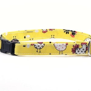 Gelbes Huhn Katzenhalsband: Ausreißerhalsband für Katzen mit Glöckchen
