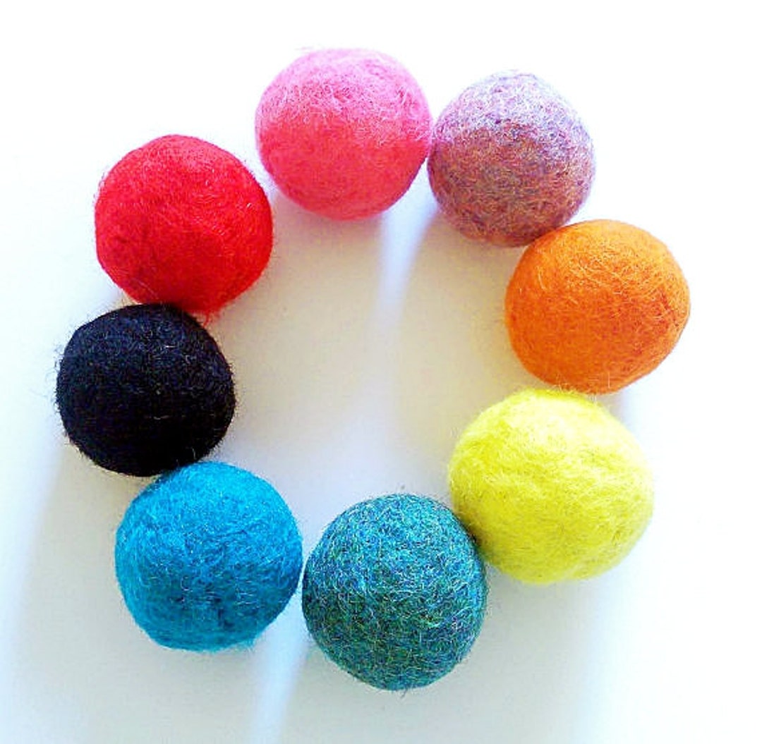 Felted Wool Ball Cat Toys Set of 4 Balls Handmade Toys for Etsy