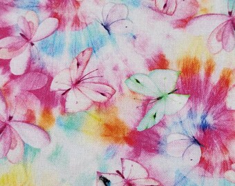 Tie Dye Butterfly Catnip Mat, Crinkly Kitty Toy (17x17"), Optional Padding & Catnip, Modern Cat Toys