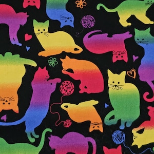 Tie Dye Kitty Crinkly Catnip Play Mats Cat Toy, Padded Catnip Beds, Crinkly Toys for Cats, Safe Kitten Toy, Crinkle Bed Sack Cats, Rainbows