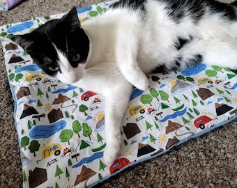 Adventure Catnip Mat, Crinkly Padded Cat Bed, Opt Herbs