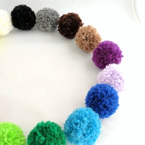 4 Pom Pom Ball Cat Toys 1.5 Balls Pick a Color, Opt Jingle Bell and Catnip, No Stuffing Cat Toy, Kitten Toys, Cat Yarn Ball Toy image 3