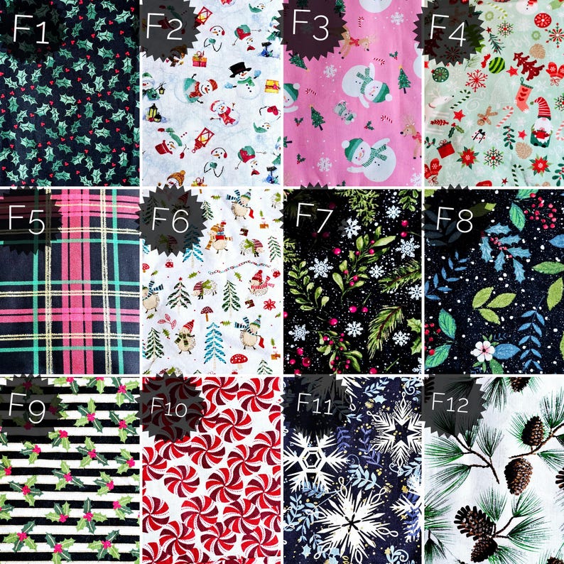 Christmas Cat Bandana, Pick a Pattern, Fits Over Cat Collar