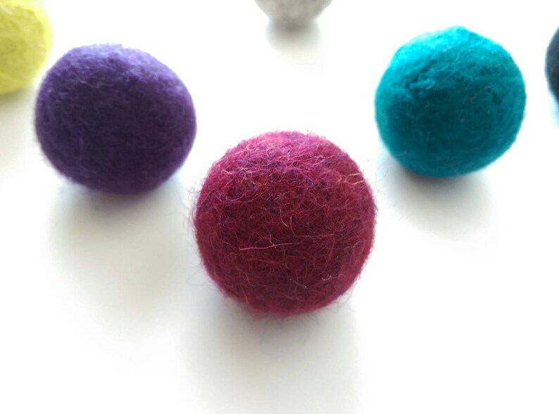 Ball Cat Toys Felted Wool Bouncy Balls Pick a Color Wool Etsy