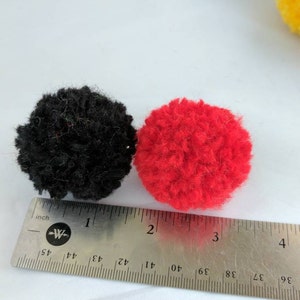 4 Pom Pom Ball Cat Toys 1.5 Balls Pick a Color, Opt Jingle Bell and Catnip, No Stuffing Cat Toy, Kitten Toys, Cat Yarn Ball Toy image 5