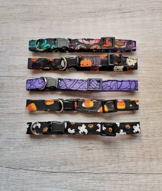 Halloween Cat Collars with Safe Breakaway Clasp, Adjustable Fit for Small Kittens to Large Cats