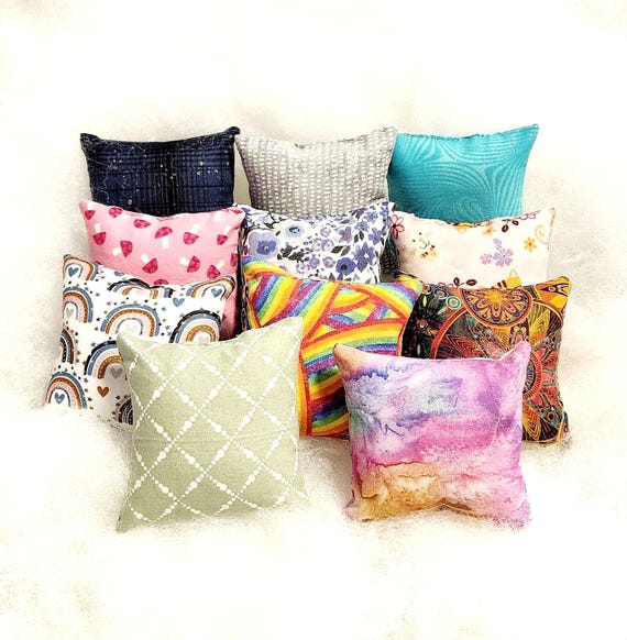 Catnip Pillow Cat Toyss, Pick a Pattern, Catnip Square Cat Toy, No Catnip Toy, Silvervine Valerian Cat Toys, Catnip Adoption Gift
