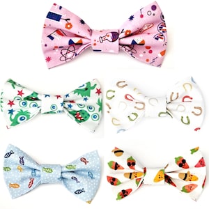 Pajarita novedosa para gatos, elija un patrón, pajarita extraíble para collares de gatos, pajarita para gatitos, pajaritas pequeñas para mascotas, pajarita moderna para gatos