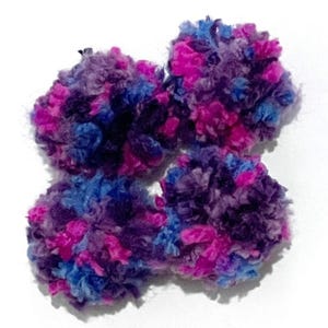 Set of 4 Pom Pom Cat Toyss, Berry Ball Puffs, Opt Bell & Herbs, Handcrafted Soft Yarn Toys for Kittens, Cat Fetch Toys, Yarn Ball Toy Kittys