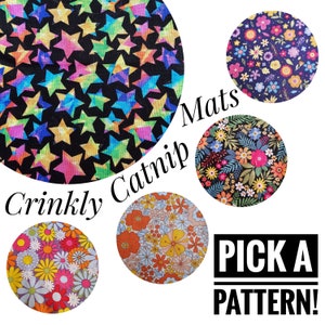 Fun Catnip Matss Cat Toys, Pick a Pattern, Refillable Catnip Blankets, Kitten Play Mats, Cat Enrichment Toy