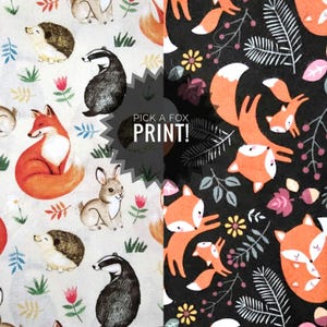 Autumn Fox Crinkly Catnip Mats, Crinkly Padded Cat Bed, Pick a Pattern, Cute Modern Cat Toys, Adoptaversary Birthday Gifts