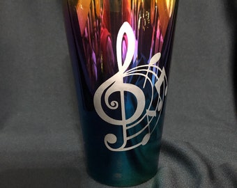 Rainbow Music Pint Glass