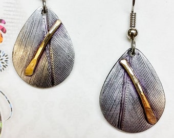 Feathered Earrings & Brass