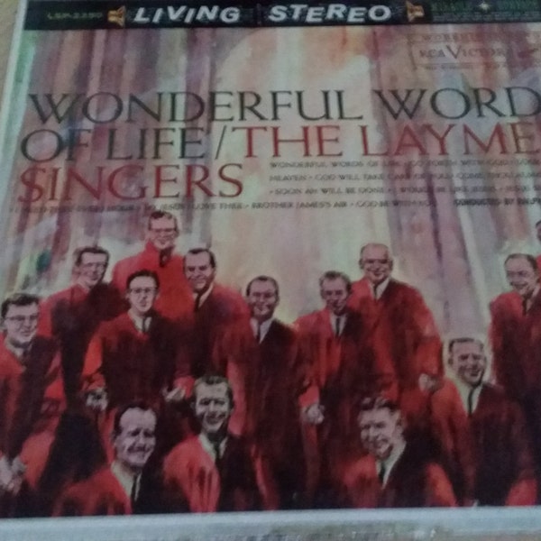Wonderful Words of Life -  The Laymen Singers, 1960, orig first press, living stereo rcn