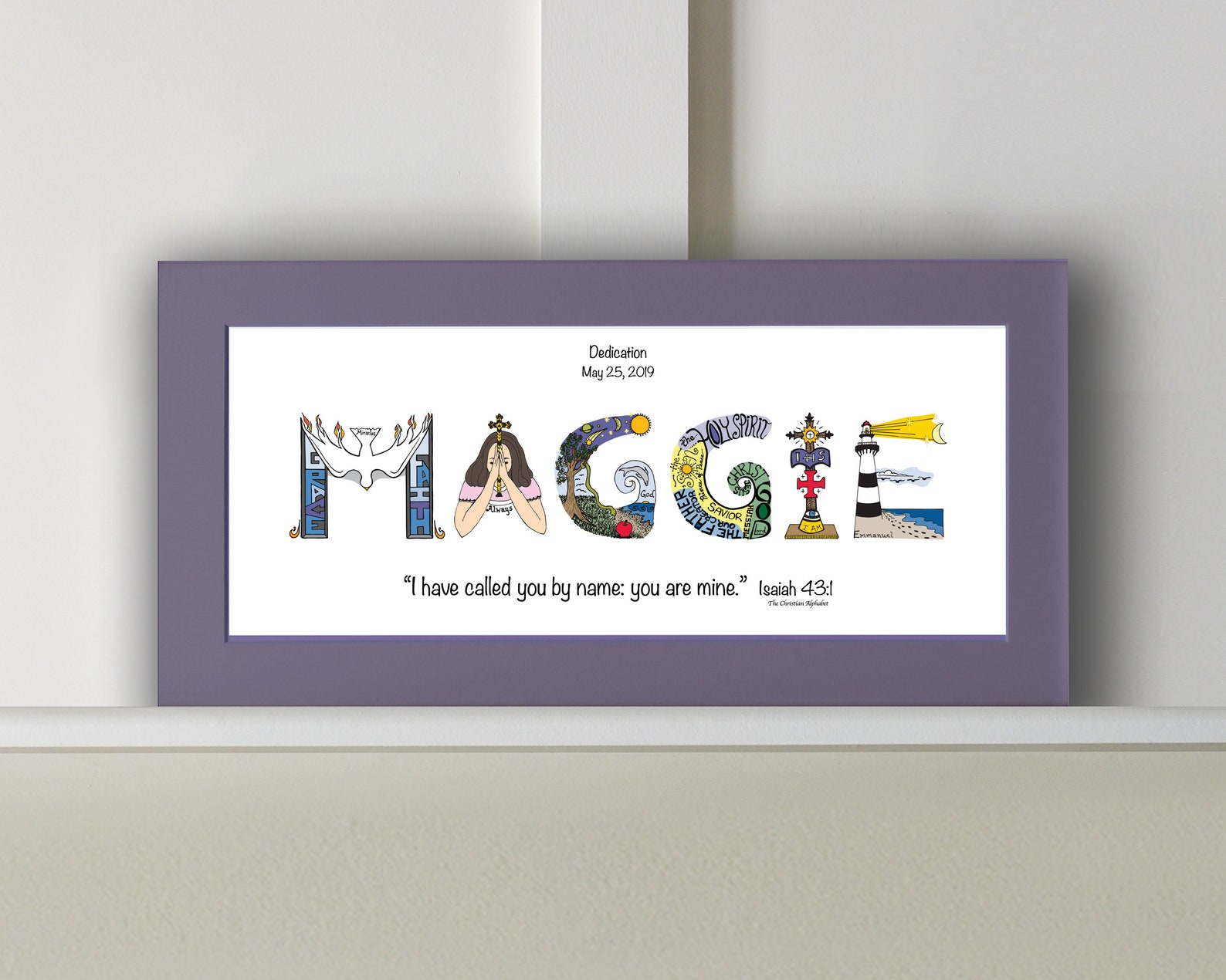 Personalized Baby Dedication Gift 10x20 Matted Print Etsy
