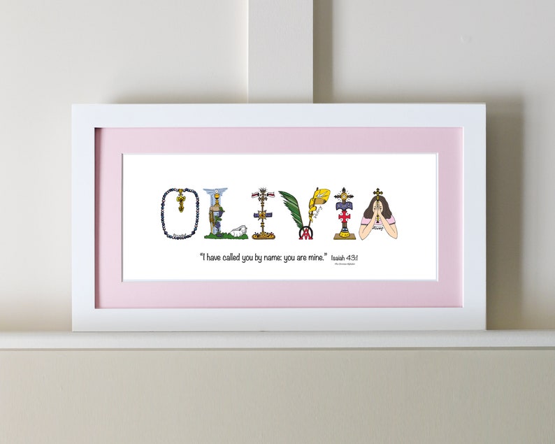 Confirmation Gifts for Girls Personalized gifts for teen girls or adults 10x20 Name Art Print Optional Frame image 6