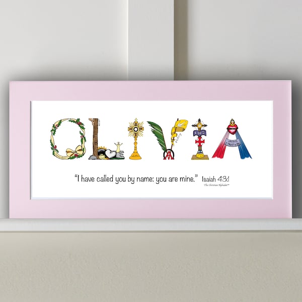 Confirmation Gifts for Girls - Personalized gifts for teen girls or adults - 10x20 Name Art Print *Optional Frame*