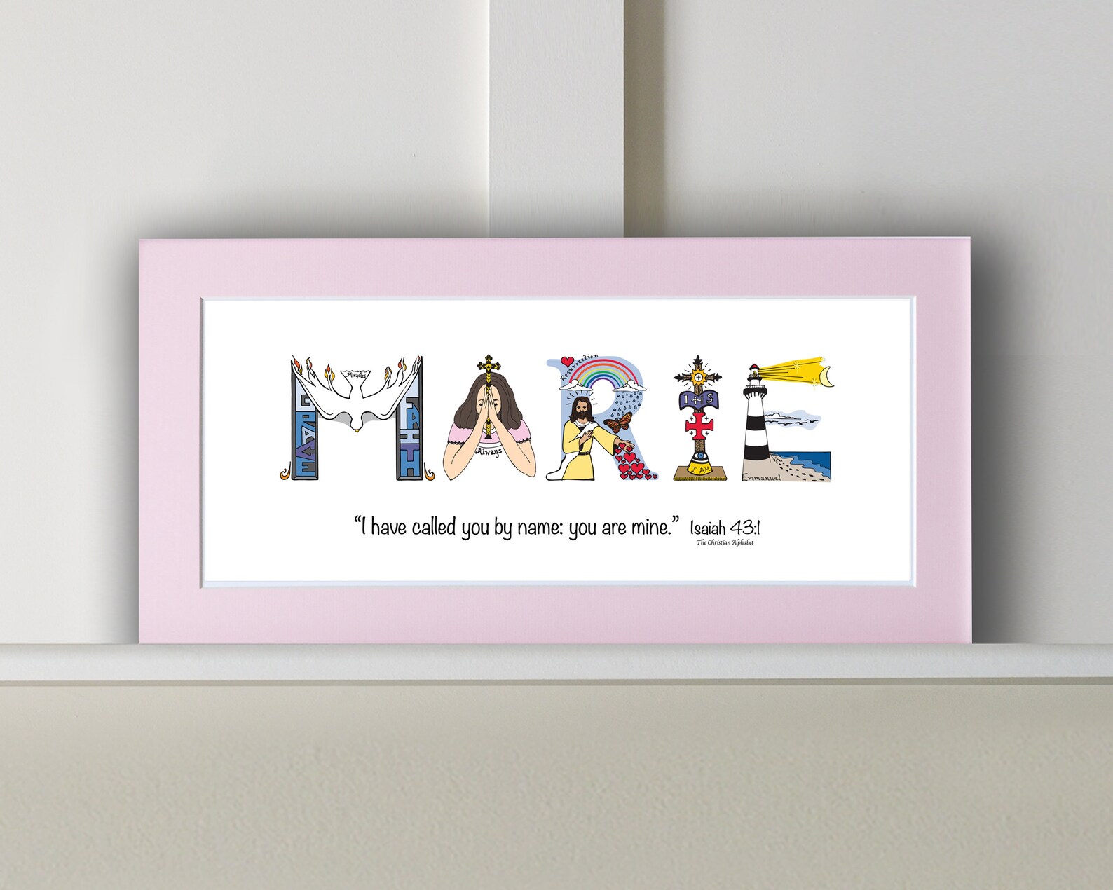 Personalized Baby Dedication Gift 10x20 Matted Print Etsy