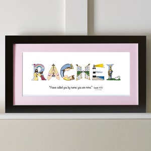 Confirmation Gifts for Girls Personalized gifts for teen girls or adults 10x20 Name Art Print Optional Frame image 5