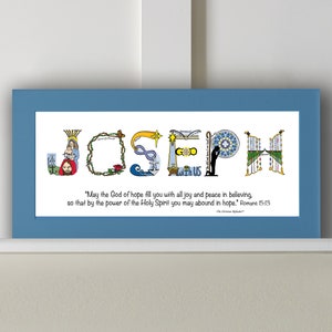 Confirmation Gifts Personalized - Catholic Gifts - 10x20 Name Art Print *Optional Frame* - Christian Gifts from The Christian Alphabet™