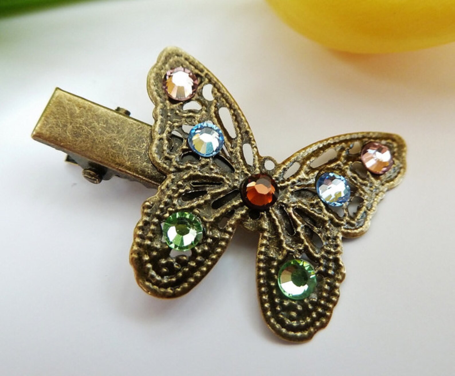 Vintage hair clip with butterfly vintage hair accessoires Etsy