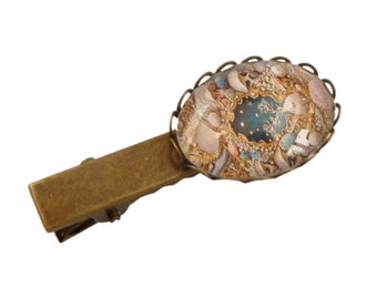 Maritieme haarclip met zeemotief roze blauw bronzen zeemeermin accessoire meisjes cadeau idee haaraccessoires