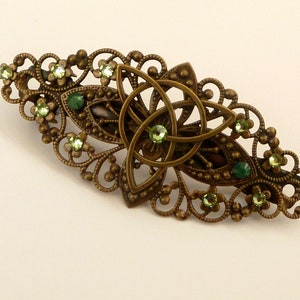 Irland Haarspange mit keltischen Knoten bronzefarben Geschenkidee Frau