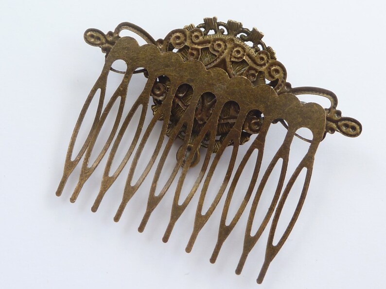 Egypt Hair Comb in Antique Style Bronze With Cleopatra Motif Etsy