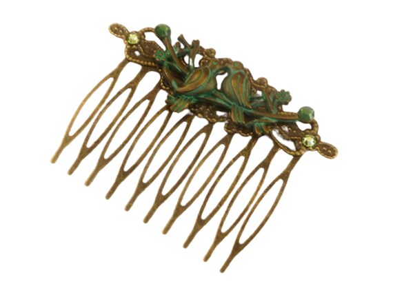 Hair Comb in Antique Style With Bird Pair of Vintage Hair  display picture 2