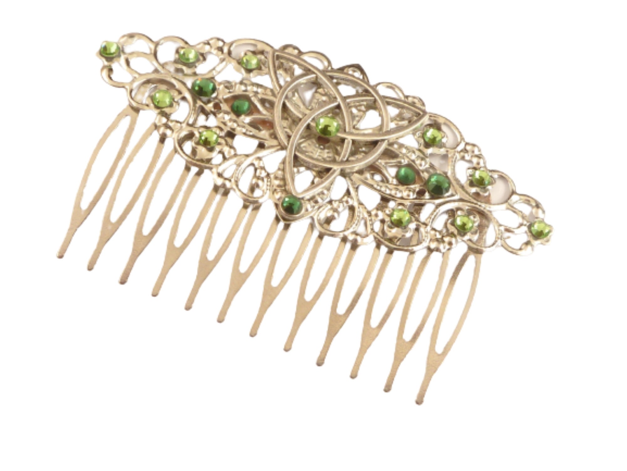 Wide hair comb with Celtic knots silver Ireland hair accessories bridal wedding gift idea woman Irish bride