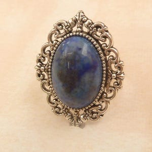 Eleganter Edelstein Ring  silberfarben Einzelstück Geschenkidee Frau Freundin