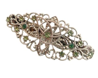 Ireland hair clip with Celtic knots silver colored gift idea woman