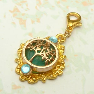 Pendentif bijou en filigrane en forme de goutte avec ornement turquoise plaqué or polyvalent usage vêtements pendentif collier bracelet