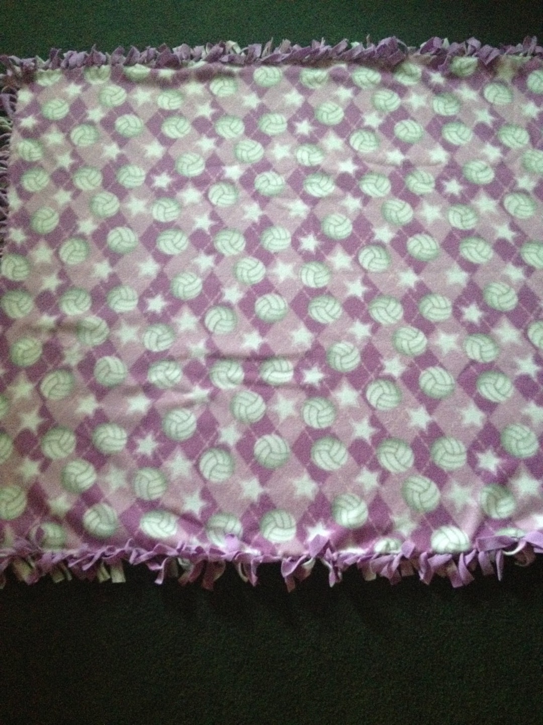 Purple Volleyball Tie Blanket various Sizes Etsy