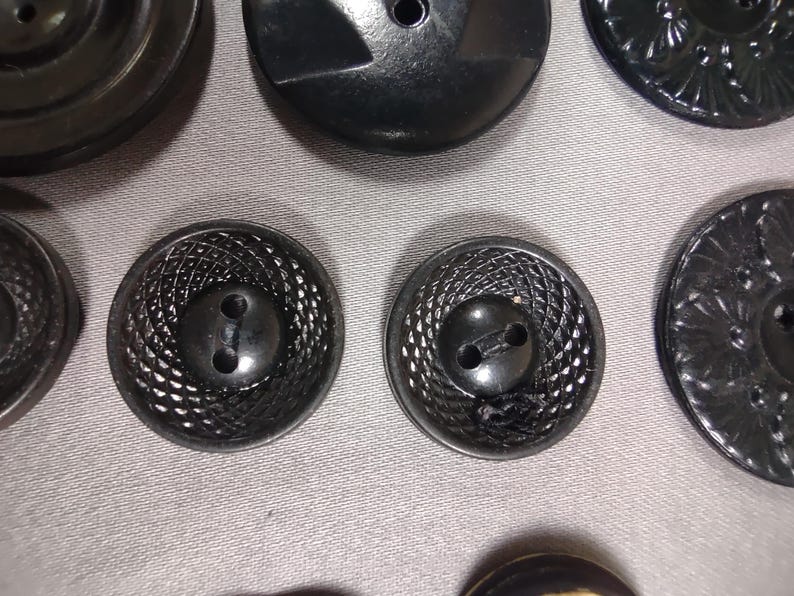 Lot of 27 Vintage Buttons in Black - Etsy UK