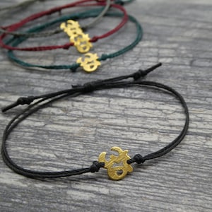 Bracciale con simbolo OM, braccialetto yoga, braccialetto dell'amicizia yoga, braccialetto regolabile