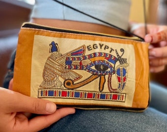 Egyptian Crossbody Pouch: Handmade Souvenir Mini Purse