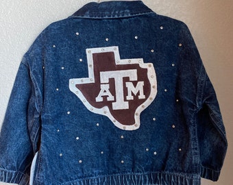 Hand Painted Aggie Game Day Jacket
