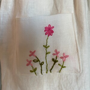 Linen Dress with Hand Embroidery image 9