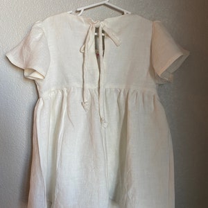 Linen Dress with Hand Embroidery image 3