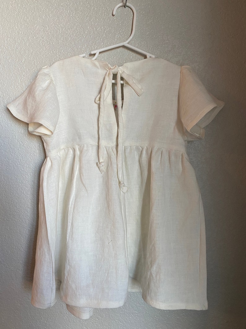 Linen Dress with Hand Embroidery image 3