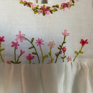 Linen Dress with Hand Embroidery image 7