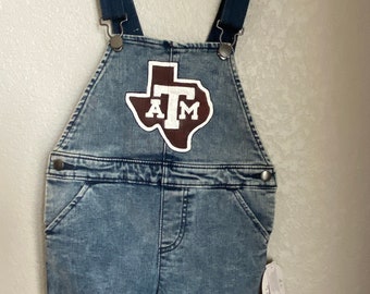 Texas Aggie overall shorts size 4
