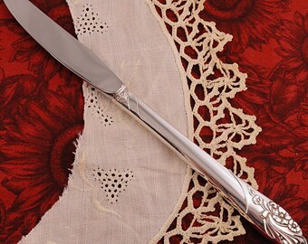 Couteau à grille dentelée menthe _ EVENING STAR par la communauté Oneida _ Plaqué argent vintage 1950 _ Prix par couteau